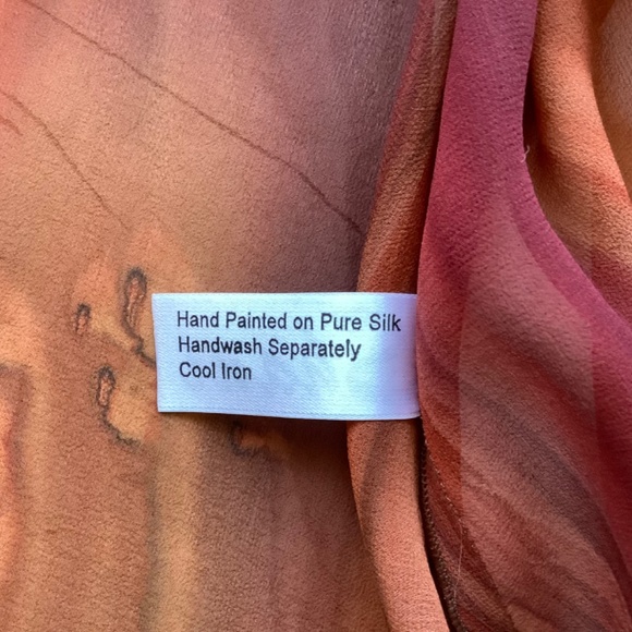 Shani hand painted marbled draped silk vest Small medium? - Picture 6 of 9